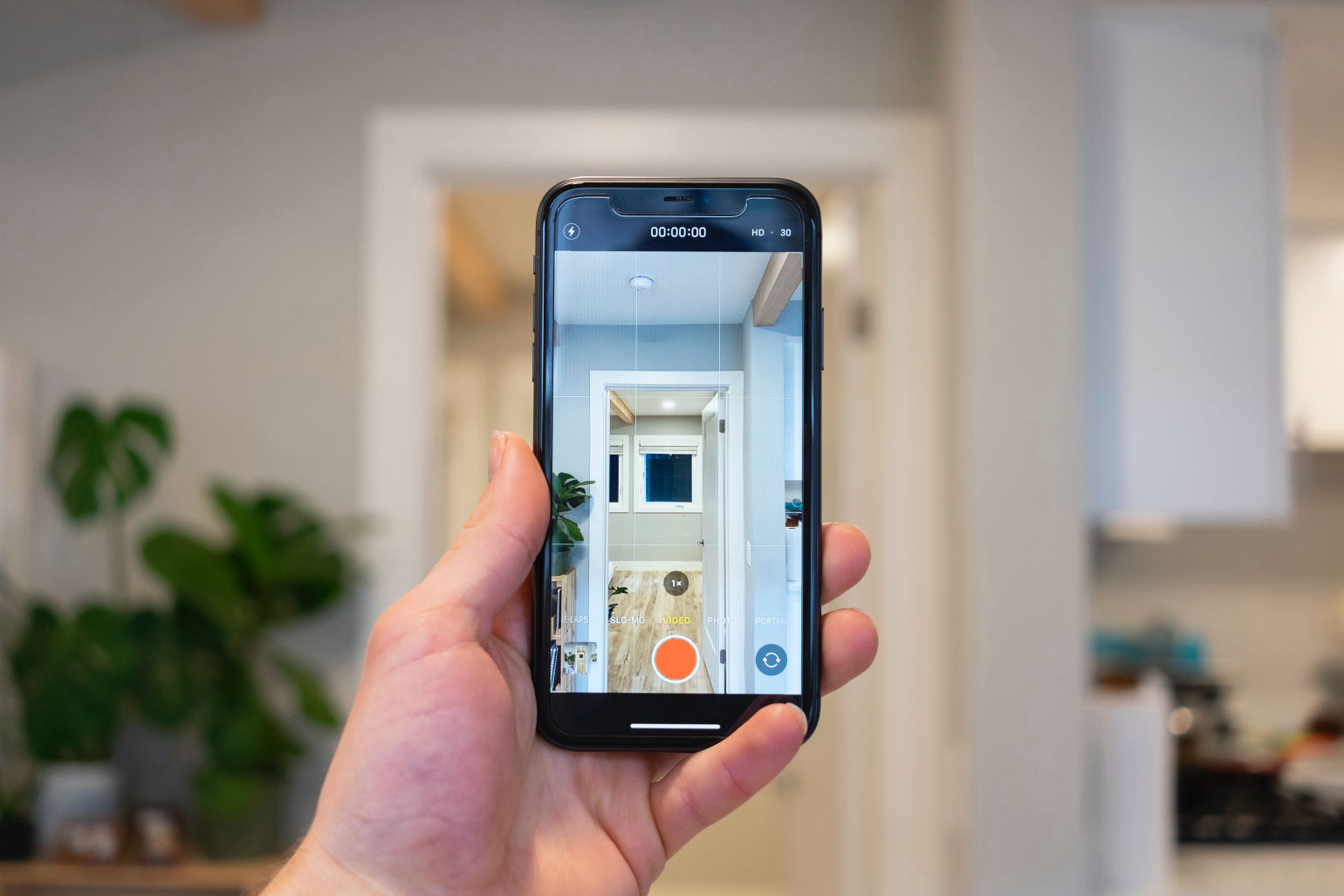 View of someone using property inspection software